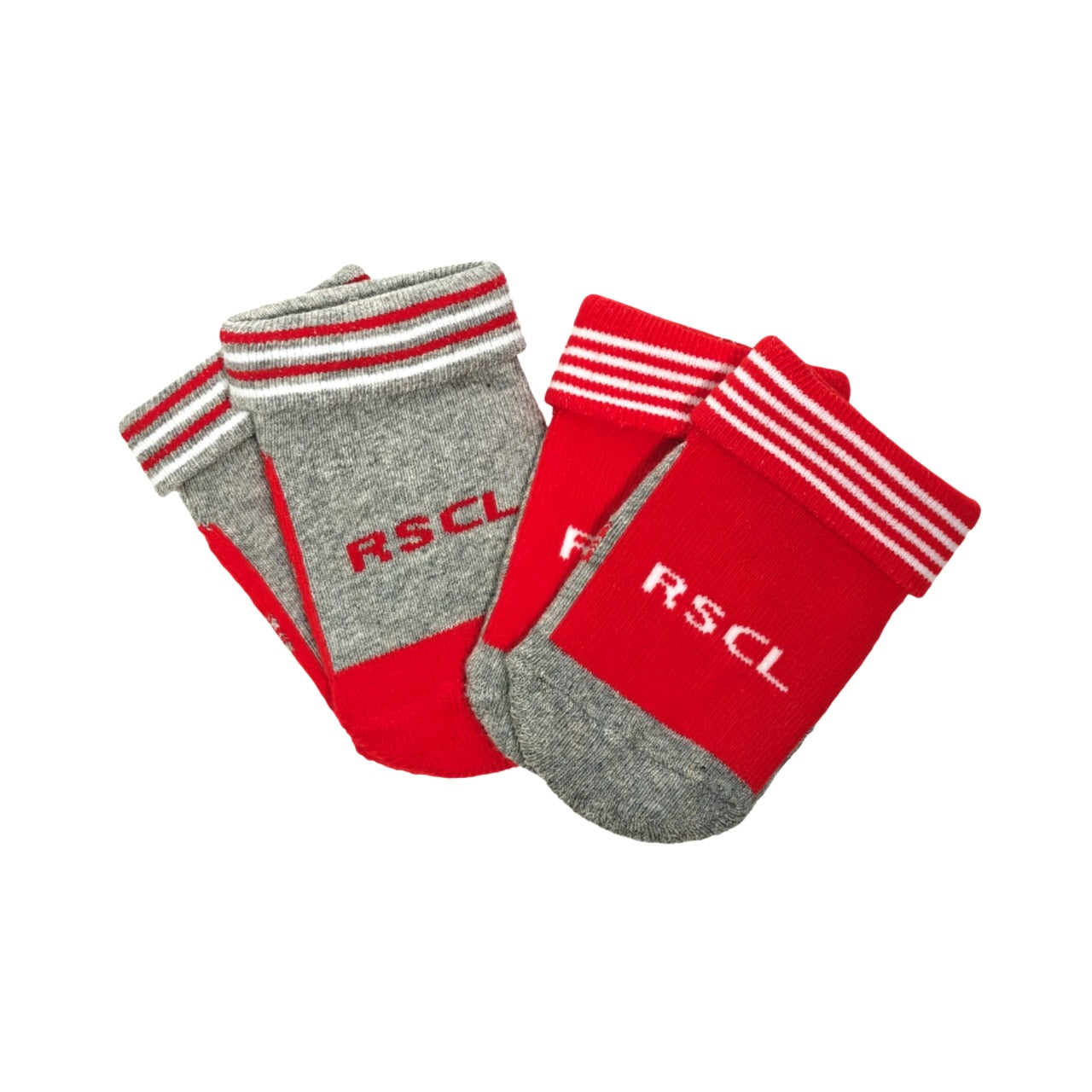 SET CHAUSSONS GRIS ET ROUGES