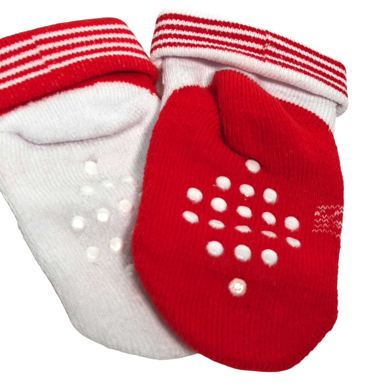 SET CHAUSSONS ROUGES ET BLANCS