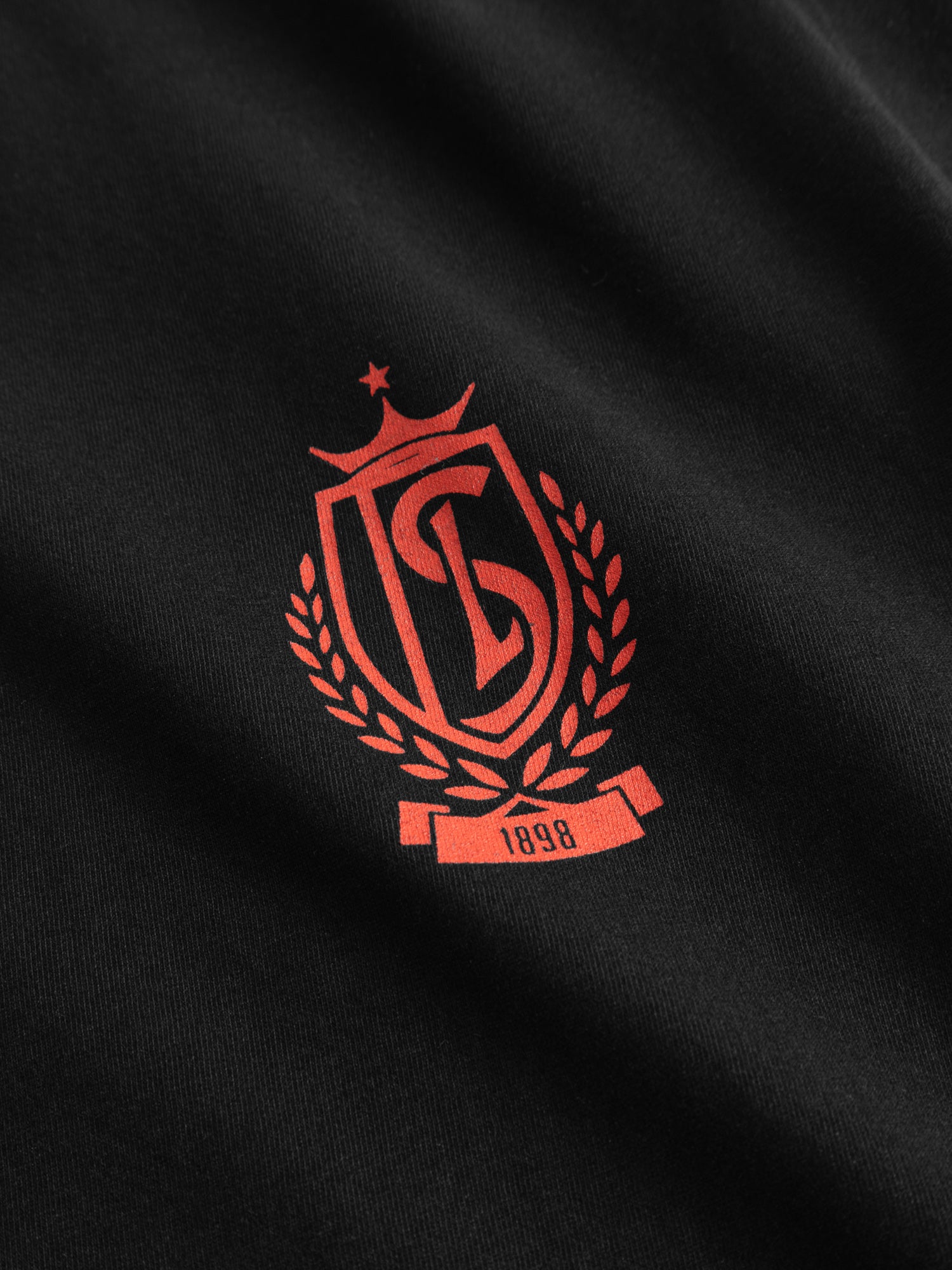 T-SHIRT NOIR BLASON ROUGE JR
