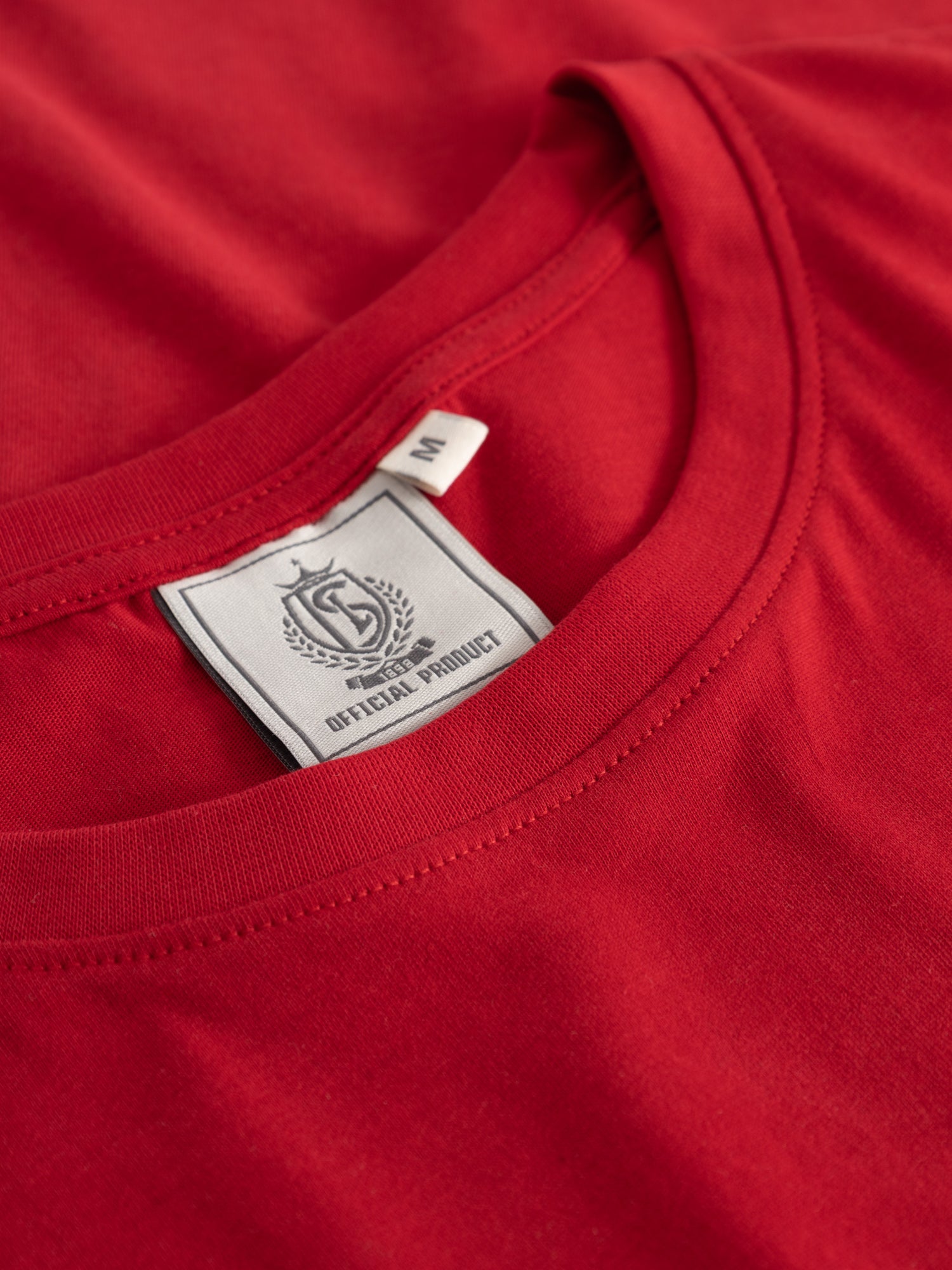 T-SHIRT ROUGE STANDARD BLANC