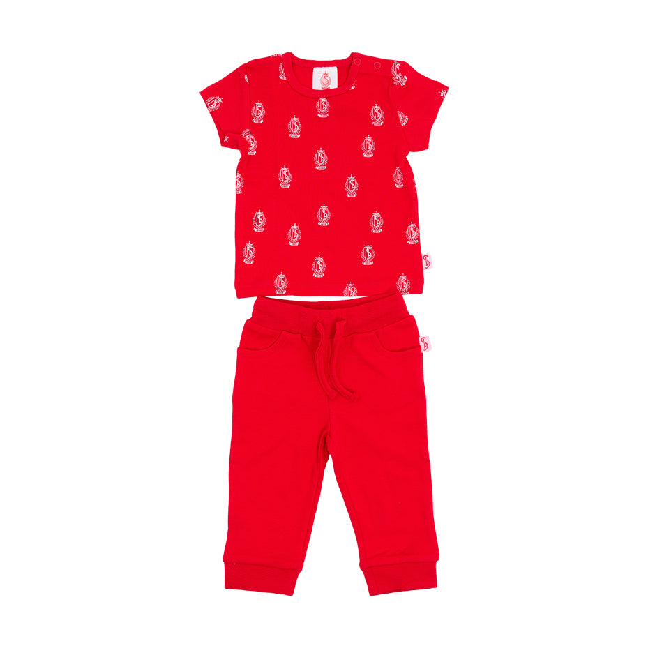 Red coat of arms set