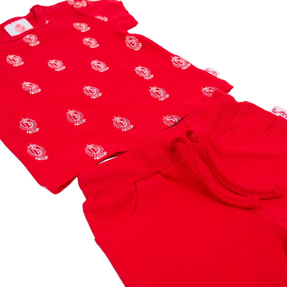 Red coat of arms set