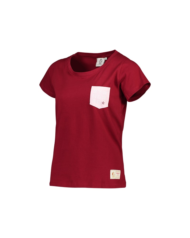 T-SHIRT BORDEAUX FEMME