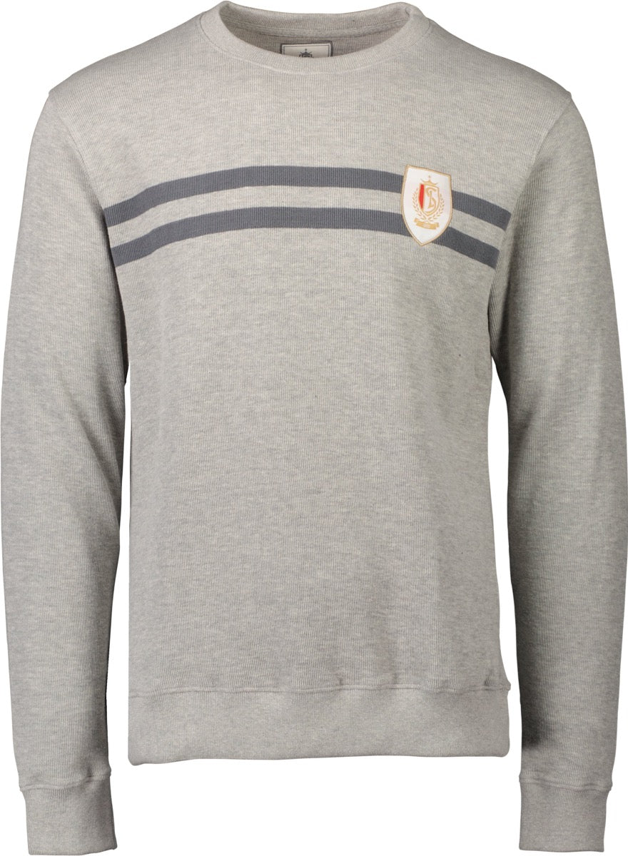 PULL COL ROND GRIS