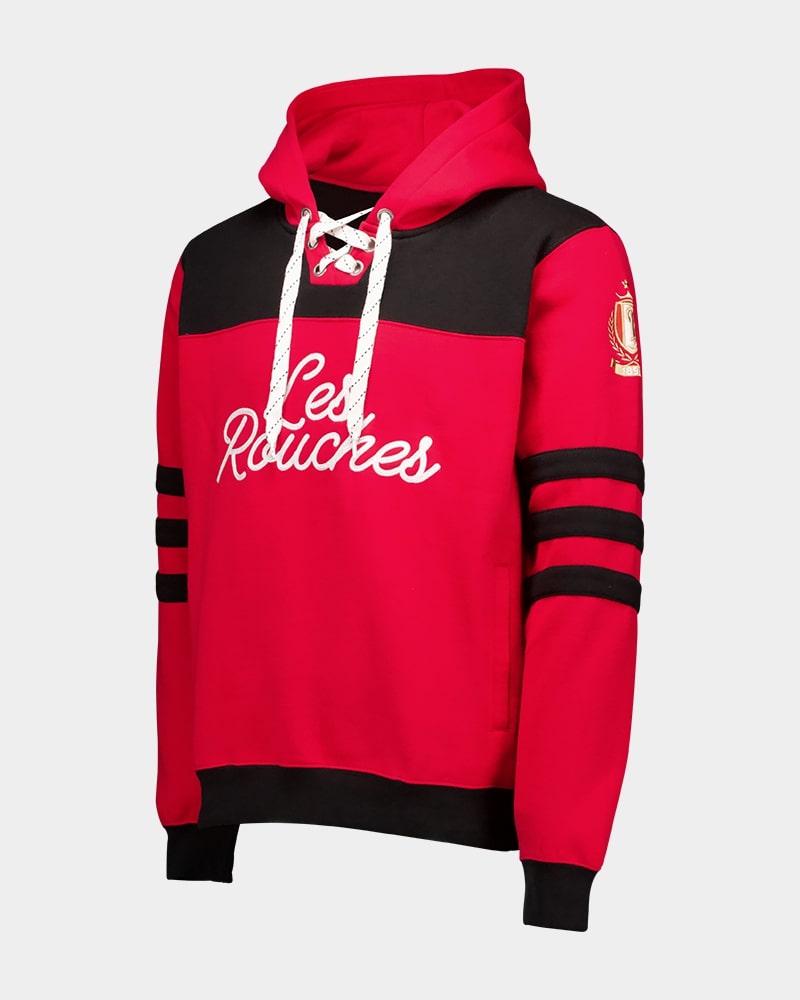 SWEAT ROUGE LIGNES NOIRES JR