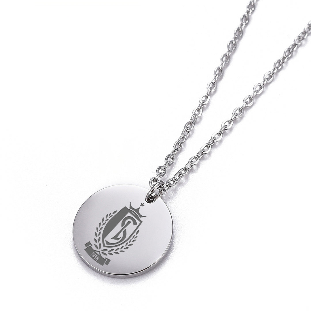 Silver coat of arms necklace