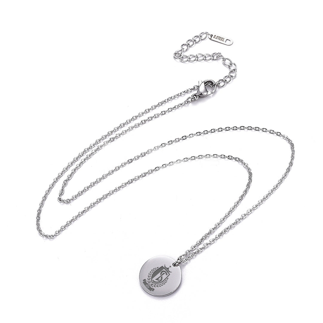 Silver coat of arms necklace