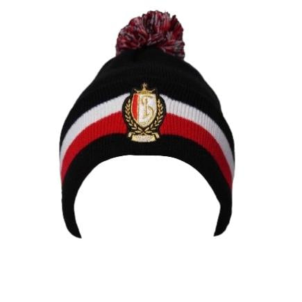 BONNET NOIR LIGNÉ ROUGE BLANC