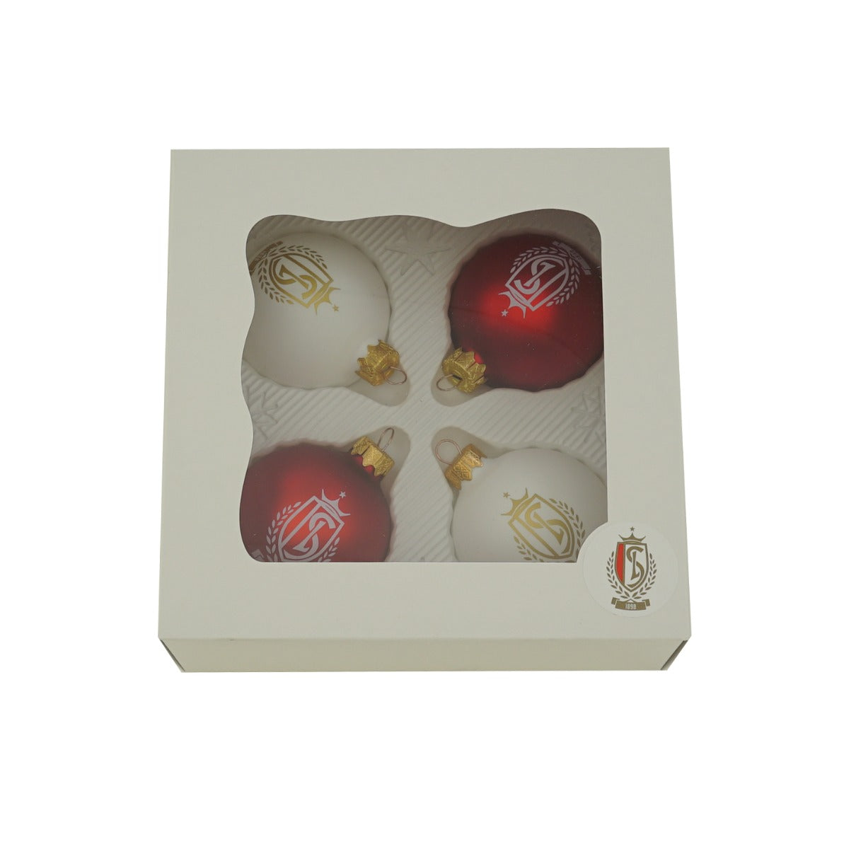 PACK OF 4 CHRISTMAS BALLS