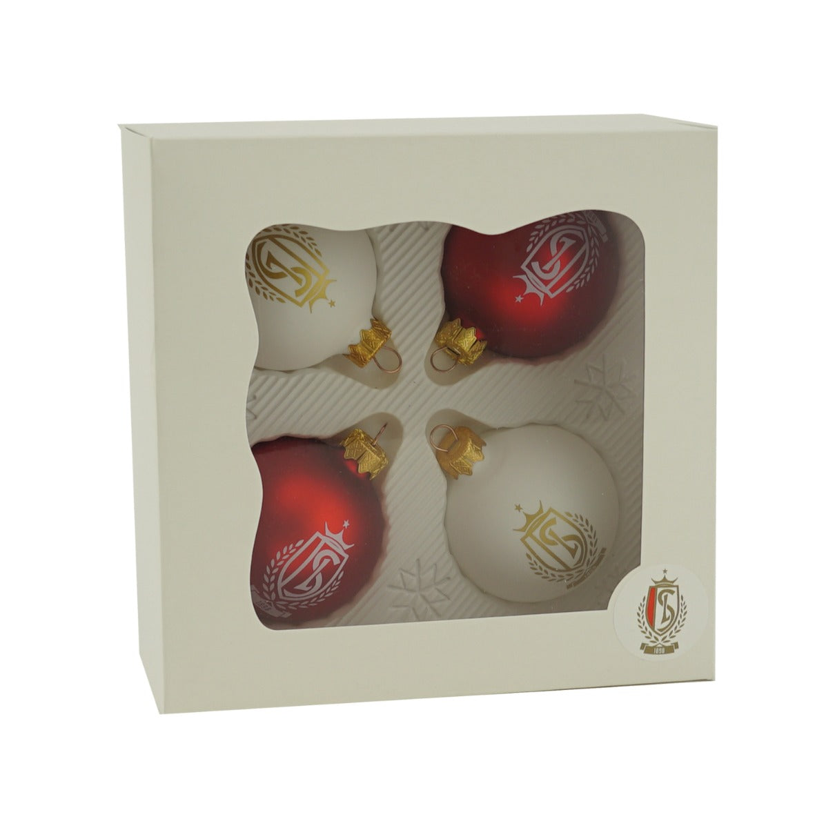 PACK OF 4 CHRISTMAS BALLS