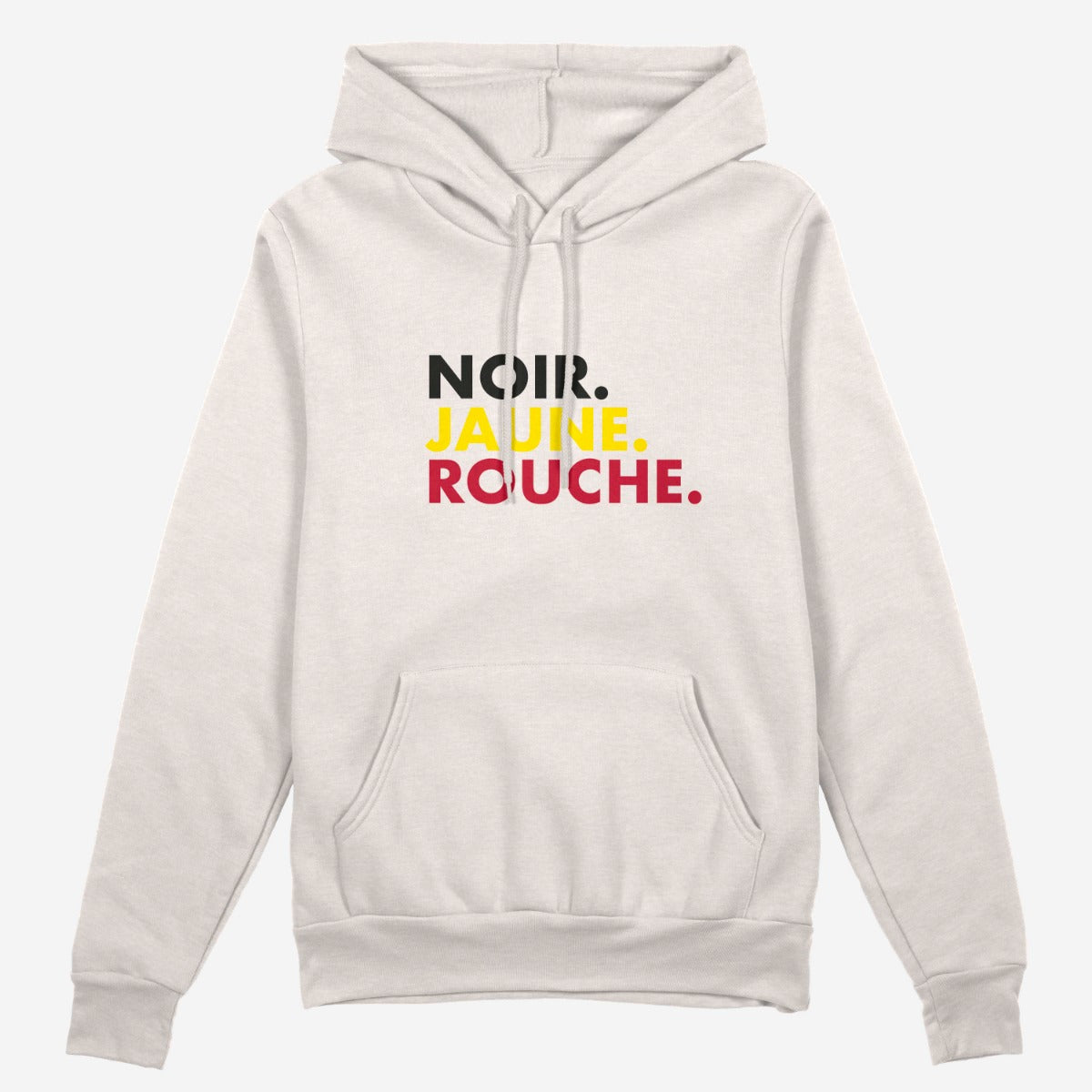 SWEAT NOIR.JAUNE.ROUCHE