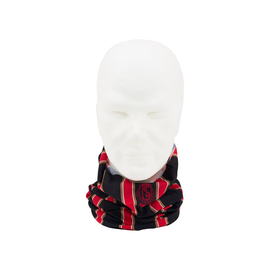 BLACK AND RED NECK WARMER