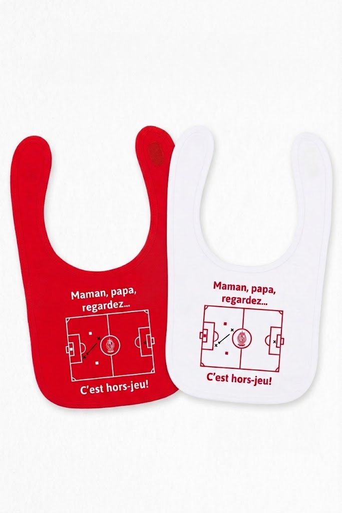 Lot de 2 bavoirs "Hors-Jeu"