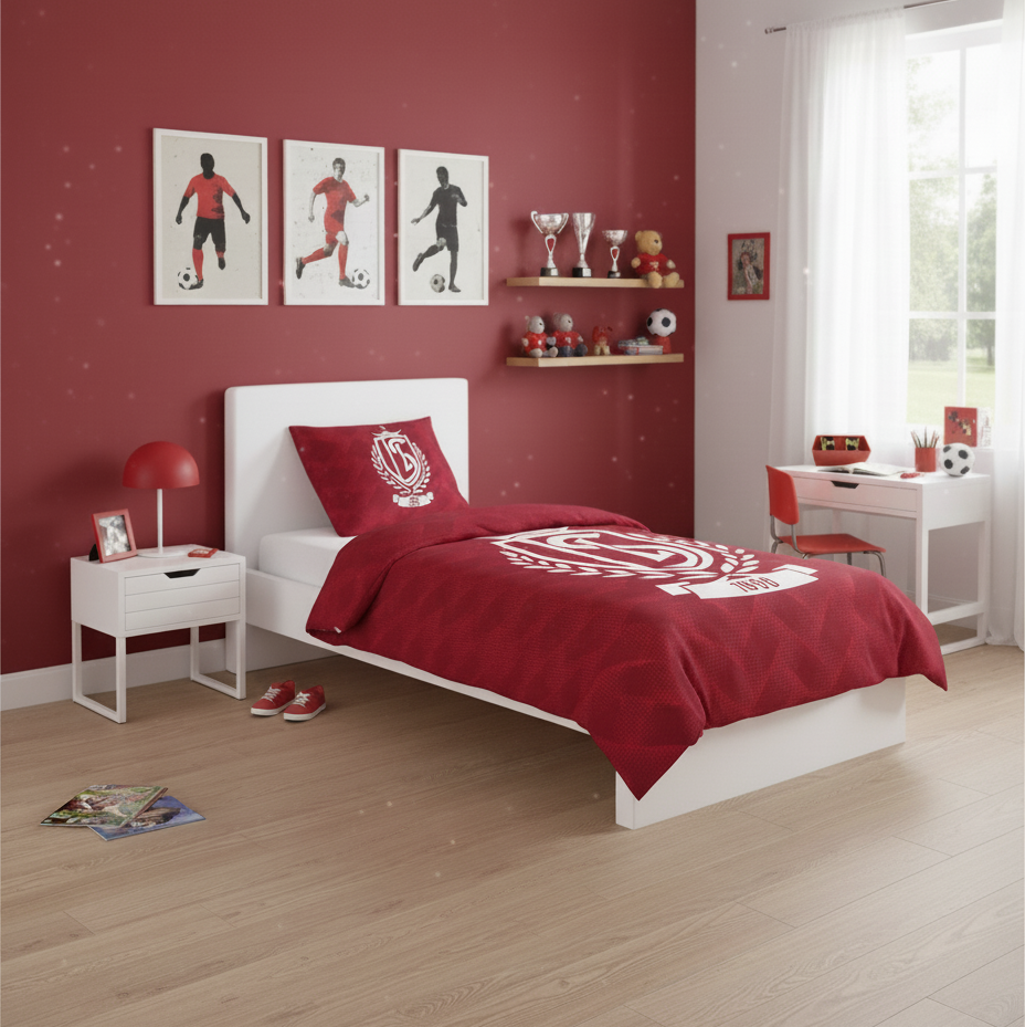 RED SINGLE DUVET COVER