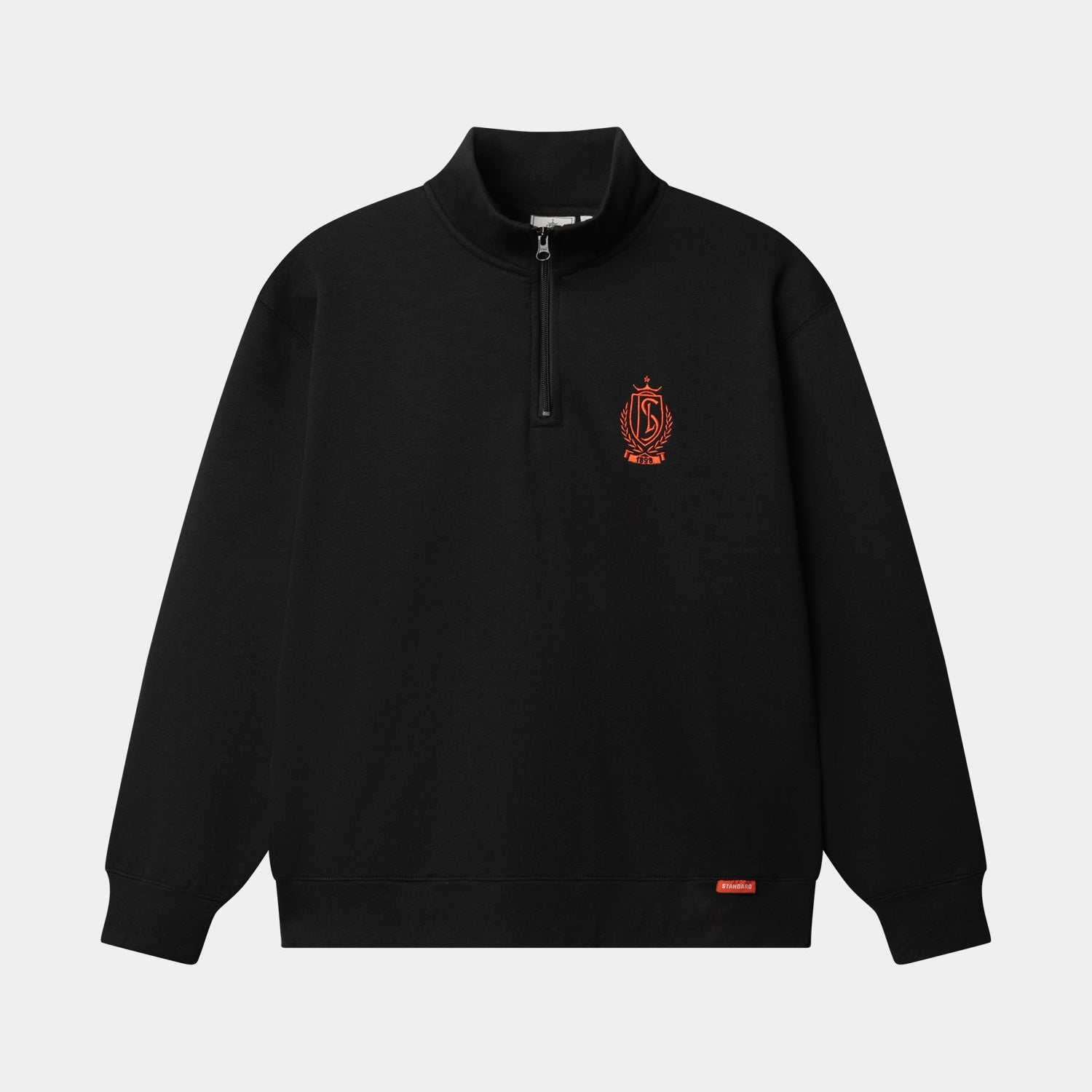SWEAT COL ZIP NOIR