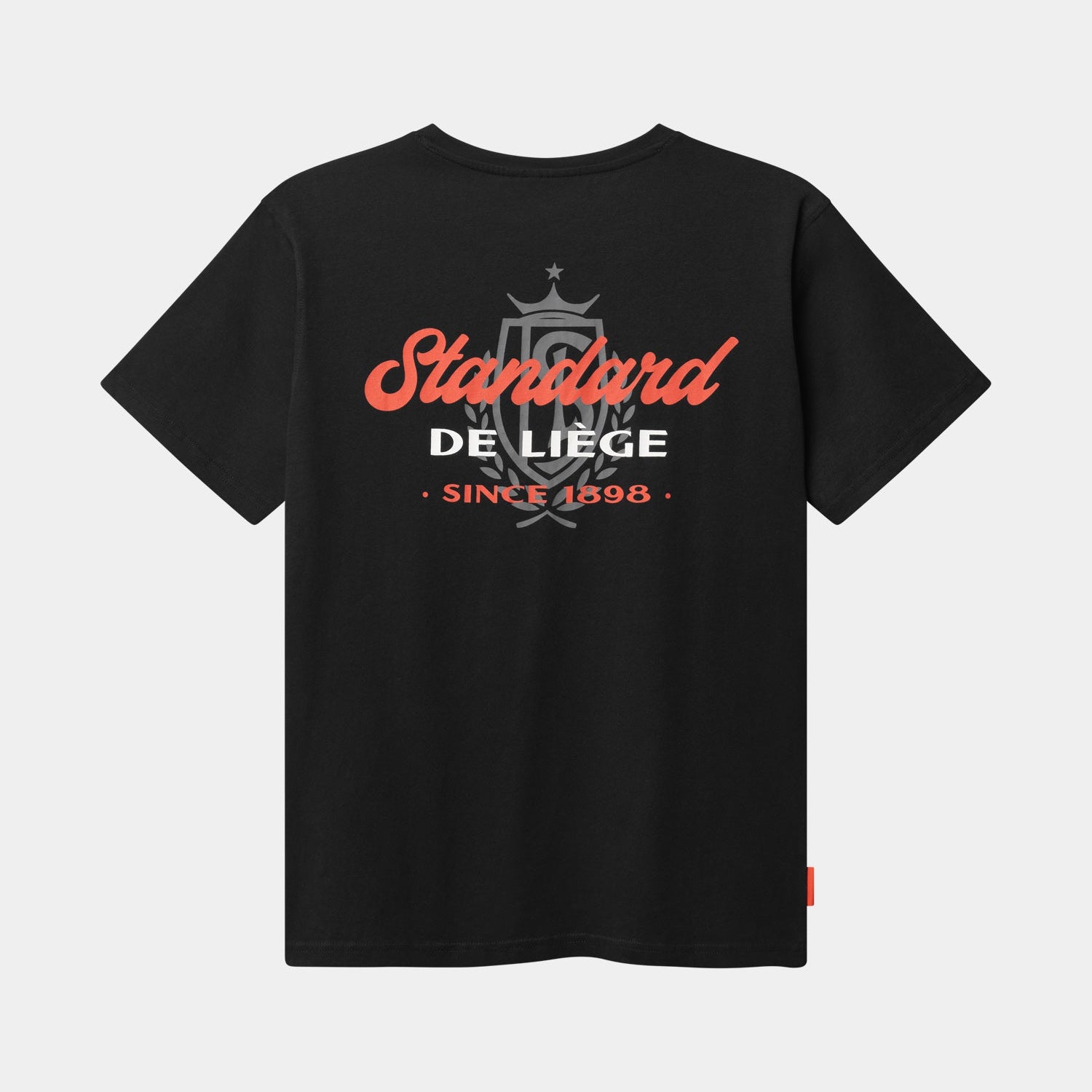 T-SHIRT NOIR BLASON ROUGE