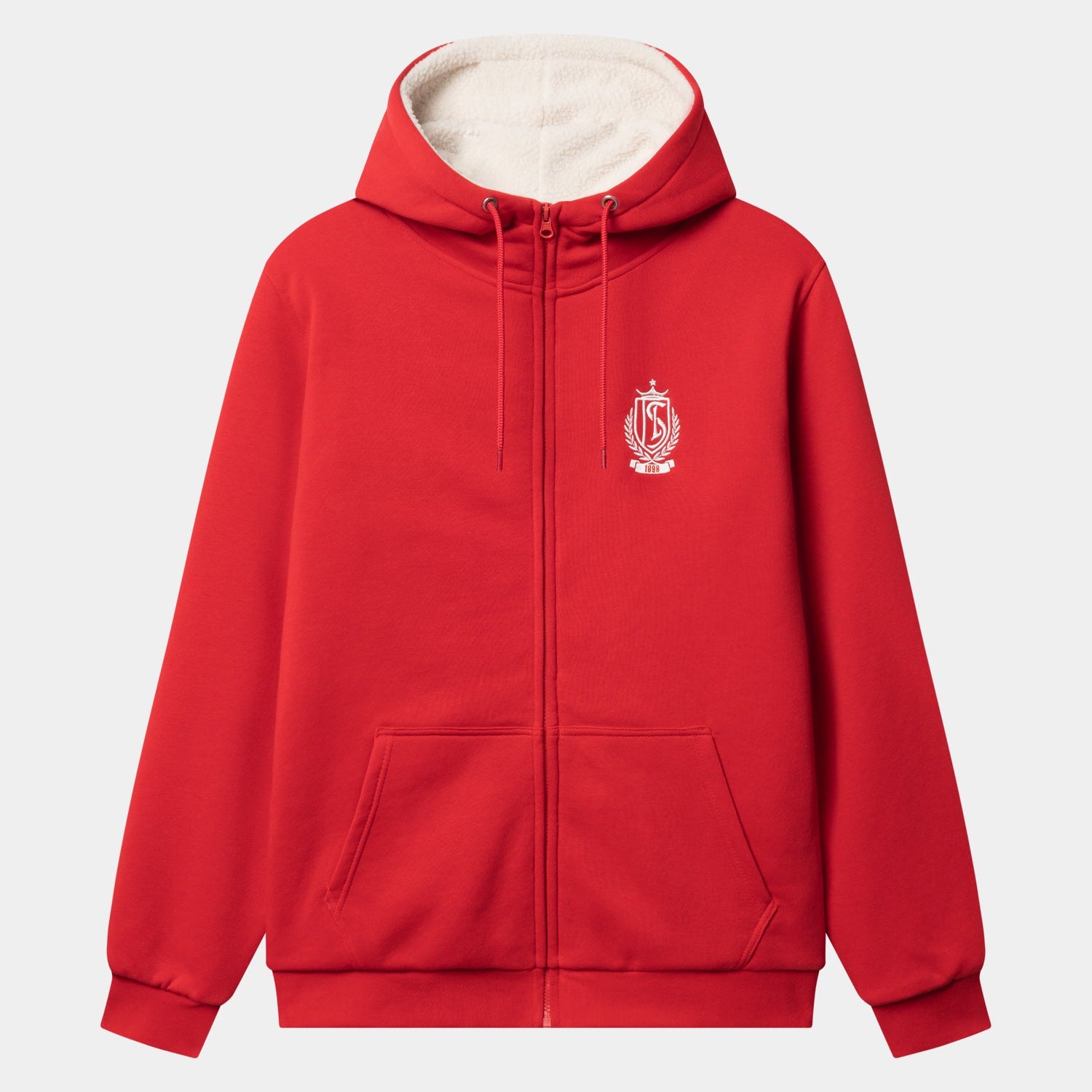 SWEAT ROUGE ZIP CAPUCHE