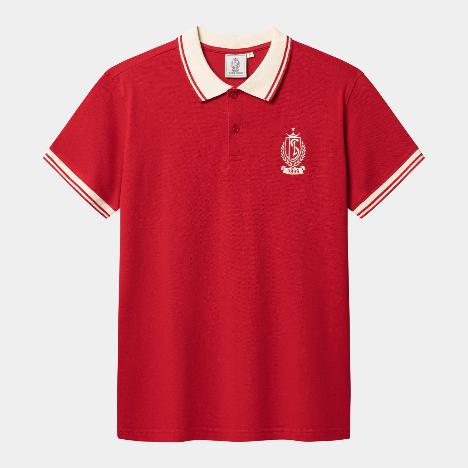 POLO ROUGE BLANC BLASON