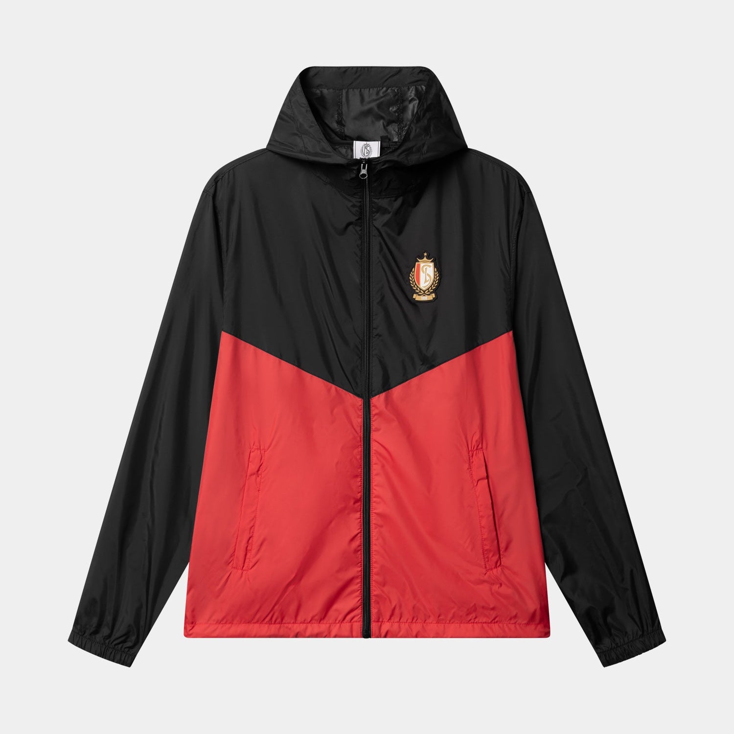 VESTE COUPE VENT NOIRE ET ROUGE